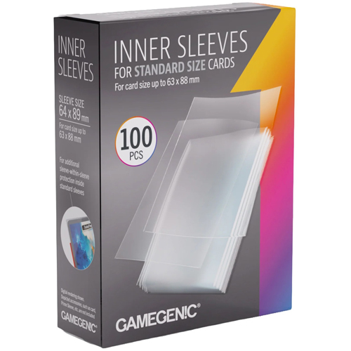 3!GGS10133ML 100 x Inner Sleeves 64mm x 89mm (Gamegenic) published by Gamegenic