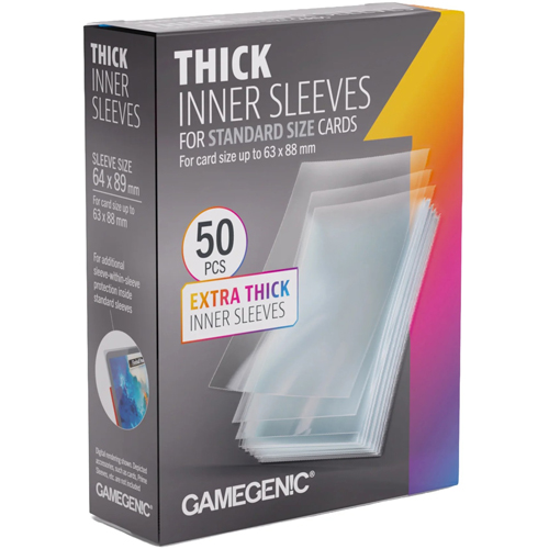 GGS10134ML 50 x Thick Inner Sleeves 64mm x 89mm (Gamegenic) published by Gamegenic