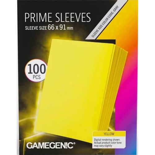 GGS10142ML 100 x Yellow Prime Sleeves 63.5mm x 88mm (Gamegenic) published by Gamegenic