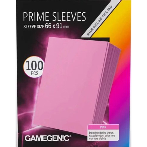 GGS10143ML 100 x Pink Prime Sleeves 63.5mm x 88mm (Gamegenic) published by Gamegenic