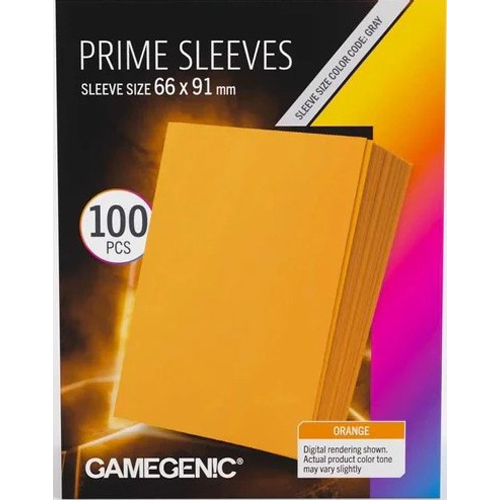 GGS10144ML 100 x Orange Prime Sleeves 63.5mm x 88mm (Gamegenic) published by Gamegenic