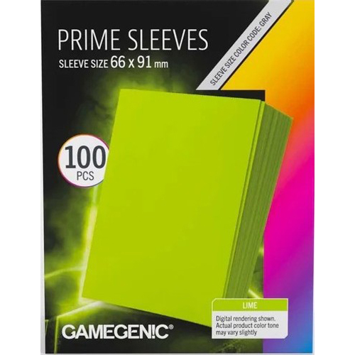 GGS10145ML 100 x Lime Prime Sleeves 63.5mm x 88mm (Gamegenic) published by Gamegenic