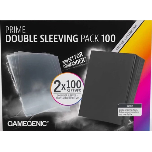 GGS10147ML 100 x Prime Double Sleeving Pack 63.5mm x 88mm (Gamegenic) published by Gamegenic