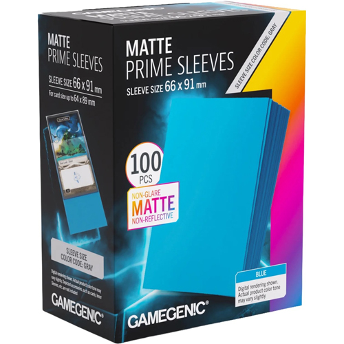 GGS10149ML 100 x Blue Matte Prime Sleeves 63.5mm x 88mm (Gamegenic) published by Gamegenic