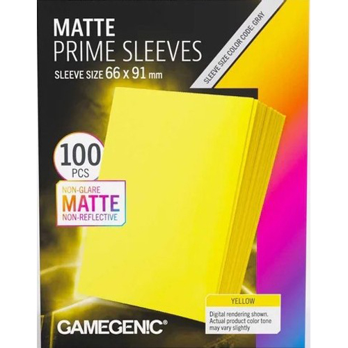 GGS10154ML 100 x Yellow Matte Prime Sleeves 63.5mm x 88mm (Gamegenic) published by Gamegenic
