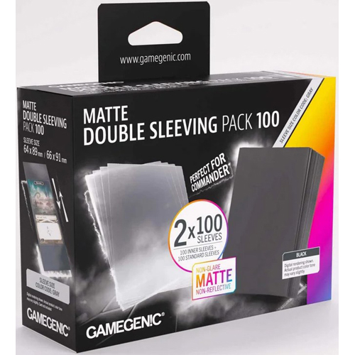 2!GGS10159ML 100 x Matte Double Sleeving Pack 63.5mm x 88mm (Gamegenic) published by Gamegenic