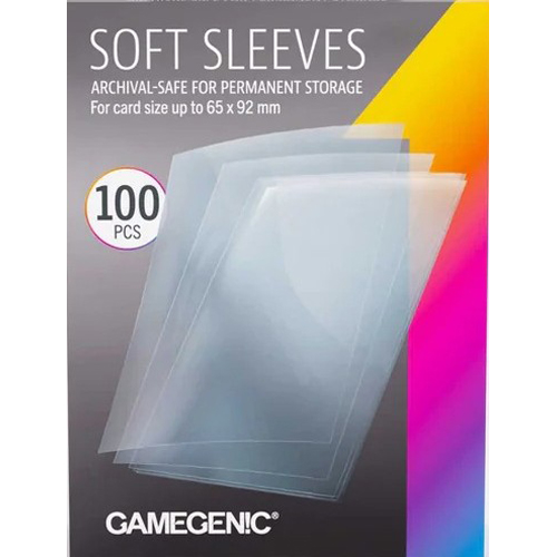 GGS10172ML 100 x Soft Sleeves 63.5mm x 88mm (Gamegenic) published by Gamegenic