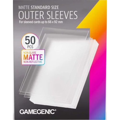 GGS10174ML 50 x Matte Outer Sleeves Standard Size 63.5mm x 88mm (Gamegenic) published by Gamegenic