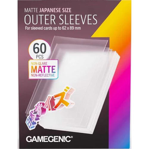 GGS10175ML 60 x Matte Outer Sleeves Japanese Size 62mm x 89mm (Gamegenic) published by Gamegenic