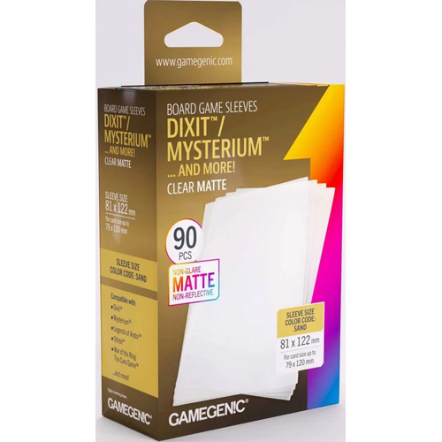 GGS10201ML 90 x Board Game Sleeves Dixit Clear Matte 90mm x 120mm (Gamegenic) published by Gamegenic