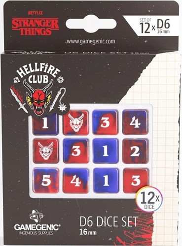 3!GGS50030ML DnD RPG: Stranger Things Welcome To The Hellfire Club: D6 Dice Set published by Gamegenic