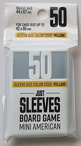 2!GGX10021ML 50 x Just Mini American Card Game Sleeves 44mm x 67mm (Gamegenic) published by Gamegenic