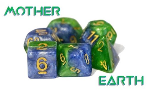 GKG523 Halfsies Dice: Mother Earth (Polyhedral 7 Set) published by Gate Keeper Games