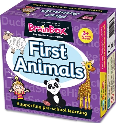 GRE90073 Brainbox Game: First Animals Pre School published by Green Board Games