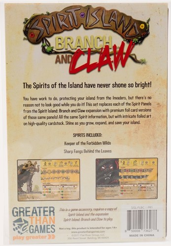 GTGSISLFLBC Spirit Island Board Game: Branch And Claw Foil Panels published by Greater Than Games