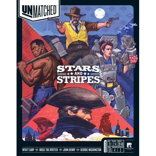 IEL70634 Unmatched Board Game: Stars And Stripes published by Iello