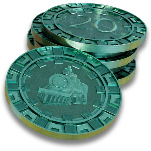 KARCOCINDCOIN Clans Of Caledonia Board Game: 12 Industria Coins published by Karma Games