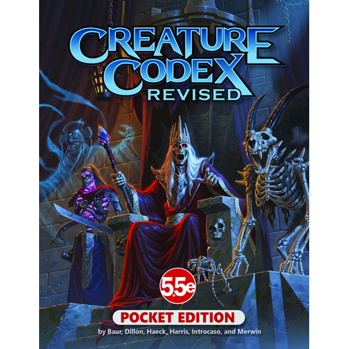 KOB6548 Dungeons And Dragons RPG: Creature Codex Revised Pocket Edition published by Kobold Press
