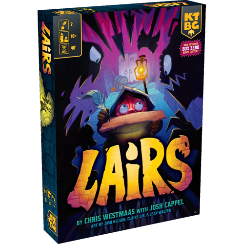 2!KTG15010 Lairs Board Game: Includes Box Zero published by Kids Table Board Gaming