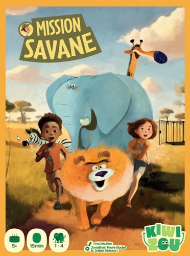 2!KW25003 Mission Savane Board Game published by Kiwi Zou