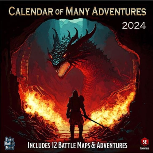 2!LOKEBM043 Calendar Of Many Adventures 2024 published by Loke Battle Mats