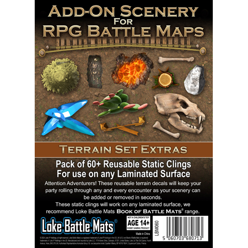 LOKEBM060 Add-On Scenery For RPG Maps - Terrain Set Extras published by Loke Battle Mats