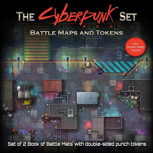 LOKEBM062 The Cyberpunk Set: Books Of Battle Mats And Tokens published by Loke Battle Mats