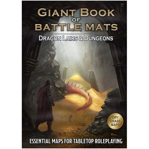 LOKEBM068 Giant Book Of Battle Mats: Dragon Lairs And Dungeons published by Loke Battle Mats