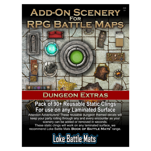 LOKEBM088 Add-On Scenery For RPG Maps - Dungeon Extras published by Loke Battle Mats