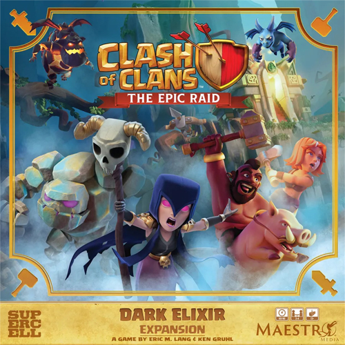 MAEMMCLASHEXP01 Clash of Clans: The Epic Raid Board Game - Dark Elixir Expansion published by Maestro Media