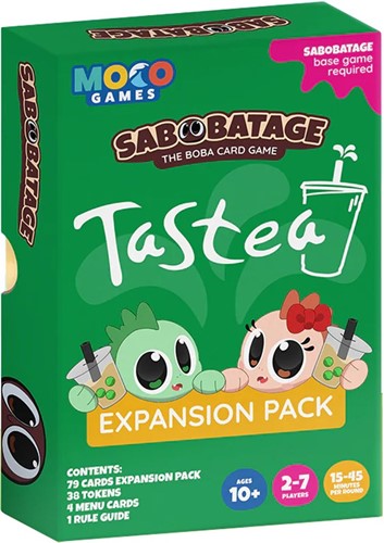 2!MCOSBEXTASTEA01 Sabobatage The Boba Card Game: 3rd Edition Tastea Expansion Pack published by MoCo Games