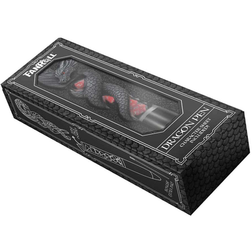 MET10936 Fanroll Dragon Dice Pen With Mini Dice Set And Character Sheet published by Metallic Dice Games