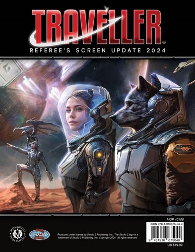 2!MGP40106 Traveller RPG: 2024 Referees Screen published by Mongoose Publishing