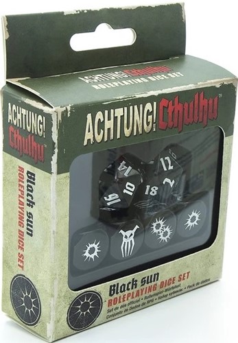 MUH051748 Achtung! Cthulhu 2d20 RPG: Black Sun Dice Set published by Modiphius