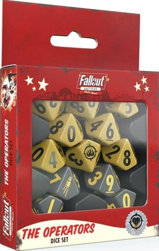 2!MUH107005 Fallout Factions Miniatures Game: The Operators Dice Set published by Modiphius