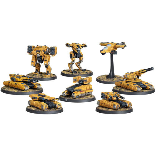 2!MUH1680103 HardWar Miniatures Game: Consortium Security Squadron published by Modiphius