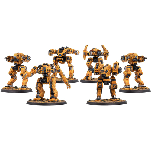 2!MUH1680105 HardWar Miniatures Game: Aesir Gewehr Hardbots published by Modiphius