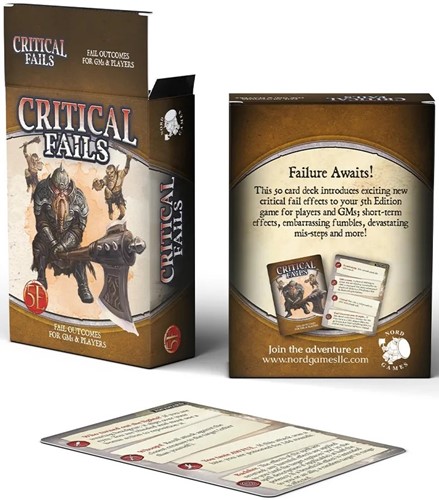 NRG1003 Dungeons And Dragons RPG: Game Master's Toolbox: Critical Fail Deck published by Nord Games