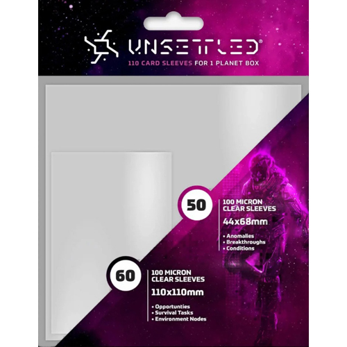 ONB0250 Unsettled Board Game: Sleeves published by Orange Nebula