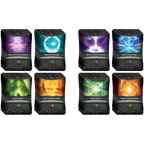 ONB0330 Spirit Fire Board Game: Foil Alternate-Art 72-Card Spark Deck published by Orange Nebula