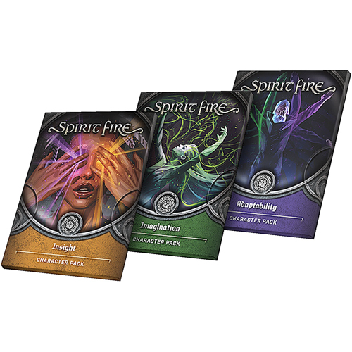 ONB0332 Spirit Fire Board Game: Character 3-Pack Bundle (Insight, Imagination, Adaptability) published by Orange Nebula