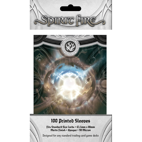 ONB035011 Spirit Fire Board Game: Opaque Printed Sleeves - Gleam Pulse (Stone) published by Orange Nebula