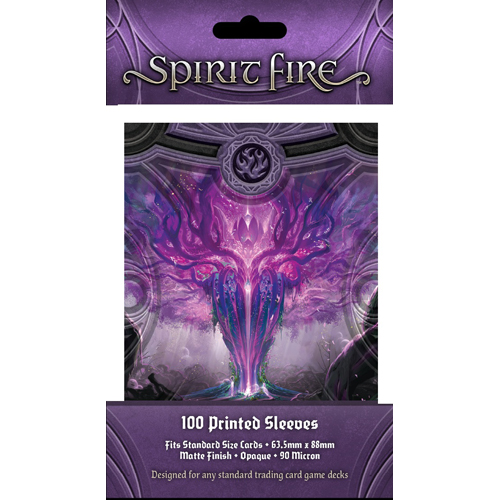 ONB035012 Spirit Fire Board Game: Opaque Printed Sleeves - Metamorphosis (Purple) published by Orange Nebula