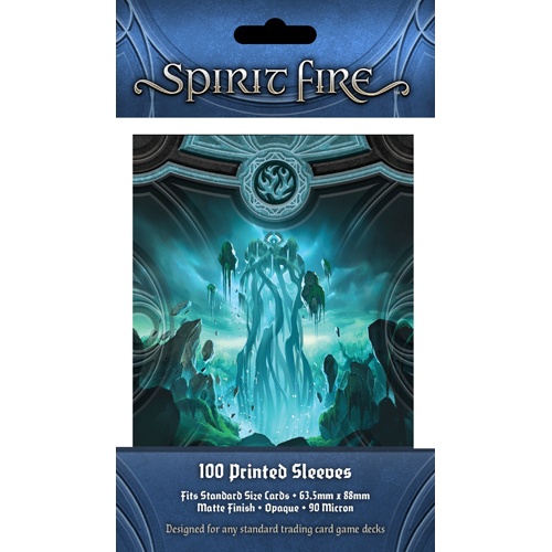 ONB035013 Spirit Fire Board Game: Opaque Printed Sleeves - Upsurge (Blue) published by Orange Nebula