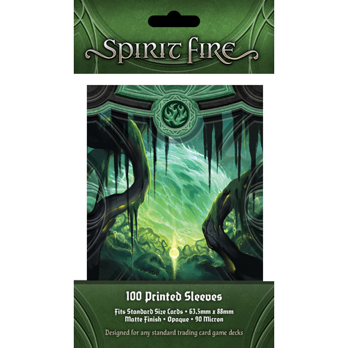 ONB035014 Spirit Fire Board Game: Opaque Printed Sleeves - Biodome (Green) published by Orange Nebula