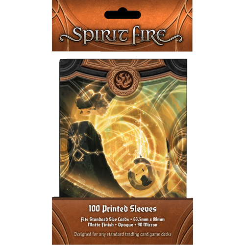 ONB035015 Spirit Fire Board Game: Opaque Printed Sleeves - Planetarium (Gold) published by Orange Nebula