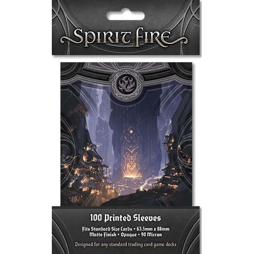 ONB035016 Spirit Fire Board Game: Opaque Printed Sleeves - Secret Chamber (Black) published by Orange Nebula