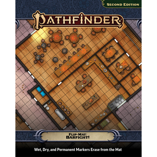 PAI11041FM Pathfinder Flip-Mat: Barfight! published by Paizo Publishing