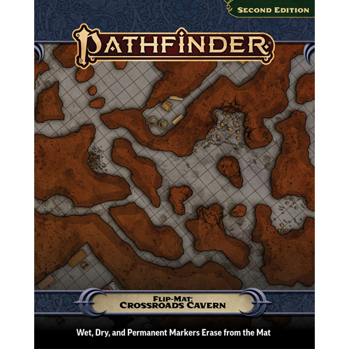 PAI11044FM Pathfinder Flip-Mat: Crossroads Cavern published by Paizo Publishing