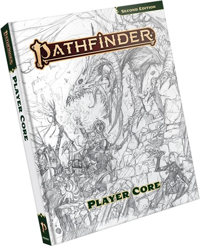 PAI12001SK Pathfinder RPG 2nd Edition: Player Core Rulebook Sketch Cover published by Paizo Publishing